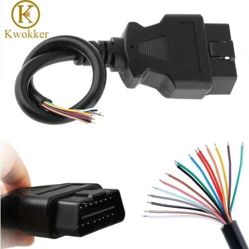 New 30CM/1.5M OBD2 II 16 Pin Male Extension Connector To Open Plug Wire Diagnostic Cable OBD 2 Cable Extension Core