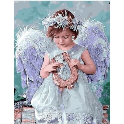 Angel girl diamond painting fairy children rhinestone embroidery mosaic sticker decor diamond dots posters wall papers kids gift