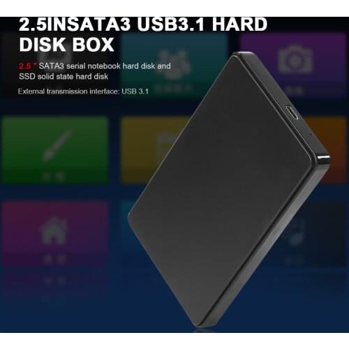 USB 3.1 SATA3 Hard Drive Disk 2.5 inch Enclosure Household Computer Safety Parts for SSD HDD Disk Box Type C 3.1 Case