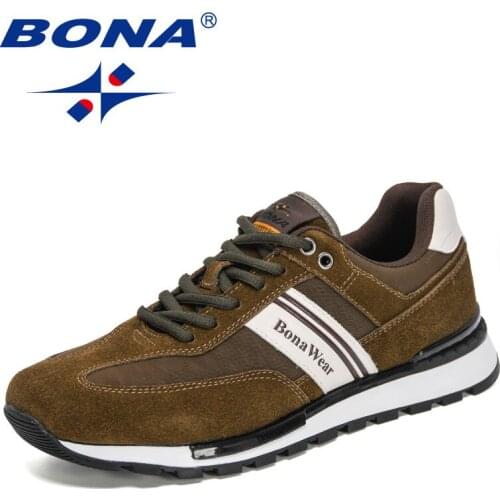 BONA 2021 New Designers Casual Sneakers Male Fashion Comfortable Shoes for Man Adult Leisure Walking Footwear Zapatillas Hombre