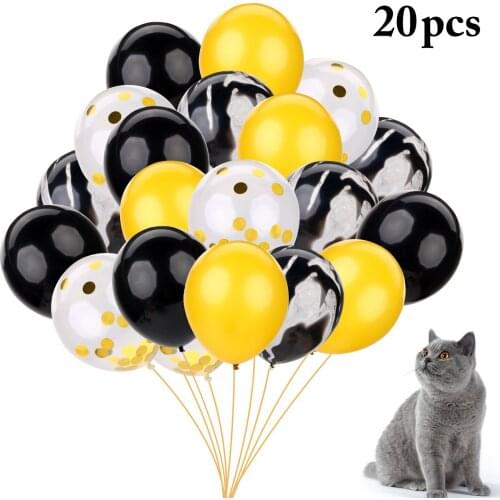 Cute 20pcs/lot 12 inch Birthday Decoration Blue Pink Confetti Balloon Happy Birthday Balloons Pet Dog Cat Birthday Party Ballons