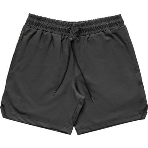 Men Muscle Running 2 In 1 Shorts Fitness Gym Workout Towel Loop Pockets Pants