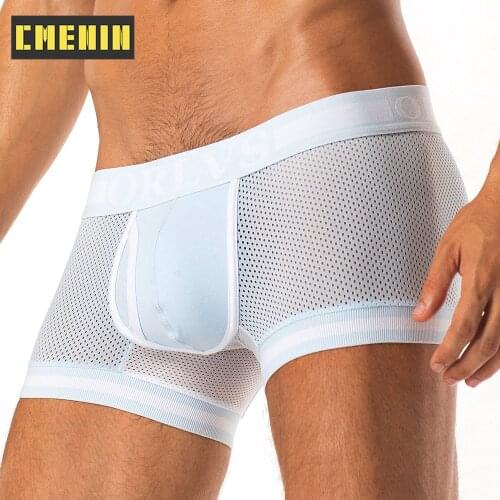 CMENIN ORLVS 2021 New Rainbow Sexy Mens Boxer Briefs Breathable Mesh Mens Boxer Briefs Boxer Briefs or509