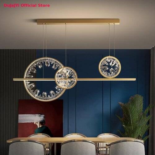 Nordic restaurant led chandelier light luxury new indoor minimalist hanging lamp modern crystal Nakajima chandelier lighting