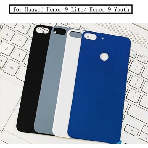 Original For Honor 9 Lite Youth Edition Glass Battery Back Cover Replacement Parts Housing Rear Battery Case Repair Parts