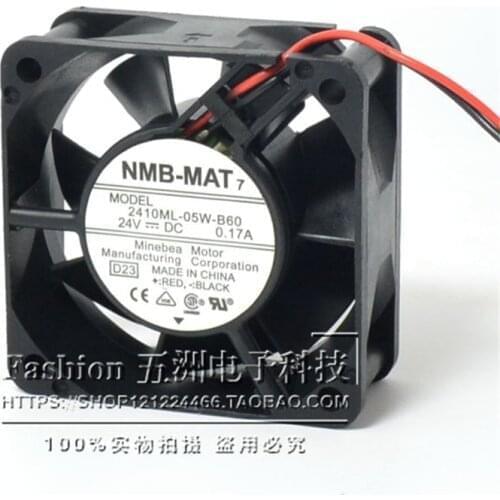 Original NMB 2410WL-05W-B50 6025 60MM 60*60*25MM Server case Cooling fan 24V 0.13A with 2pin