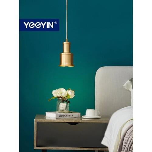 YEEYIN Pendant Lights Led Full Brass Nordic Bedside Hanglampen Indoor Lighting Bedroom Kitchen fixture Pendant Lamp 220V