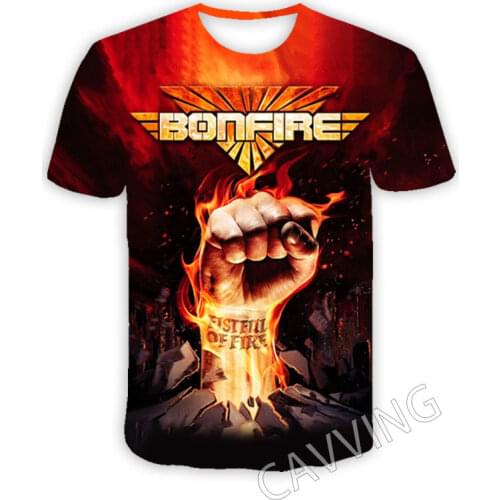 CAVVING 3D Printed Bonfire Band Casual T-shirts Hip Hop Tee Shirts Harajuku Styles Tops Clothing for Men/women