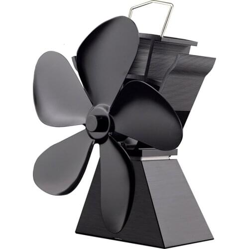 Premium 5 Blades Heat Powered Stove Fan Fuel Saving Solid Aluminum Stove Fan Eco-friendly Household Stove Fan Blower