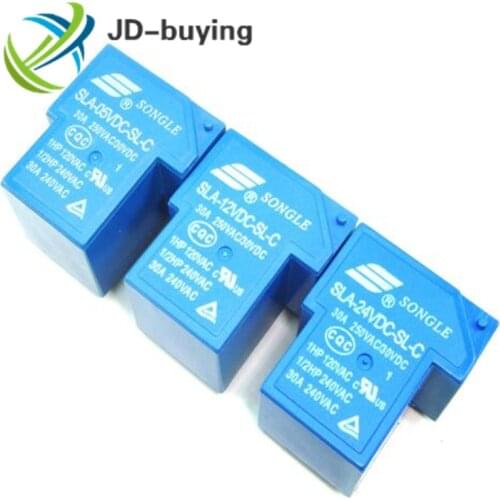 Power Relay SLA-05VDC-SL-C SLA-12VDC-SL-C SLA-24VDC-SL-C 5V 12V 24V 6Pin PCB Relay 30A New Original 100pcs/lot