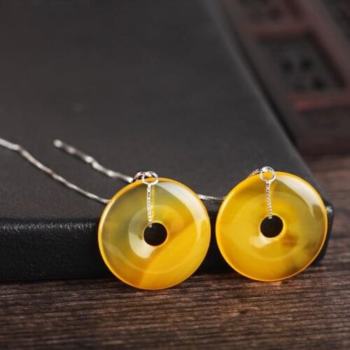 100% Sterling-Silver Color -Jewelry Dangle Earrings Blank 8mm Cabochon for Diy Earrings Jewelry Accessories