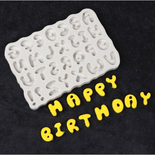 Letters Silicone Mold Fondant Mould Cake Decorating Tools Chocolate Gumpaste Molds, Sugarcraft, Kitchen Gadget