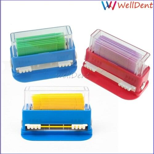 Dental Applicator Brush Dispenser Disposable Micro Tip With 100 Applicators