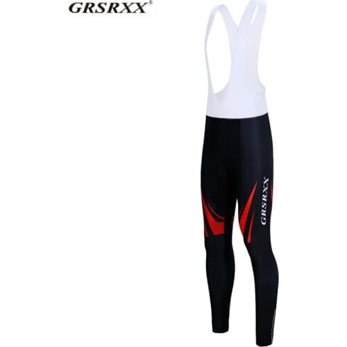 GRSRXX Cycling Bib Pants Autumn Breathable MTB Mens Bike Bib Cycling Pants 5D Gel Padded Bicycle Team Cycling Long Trousers