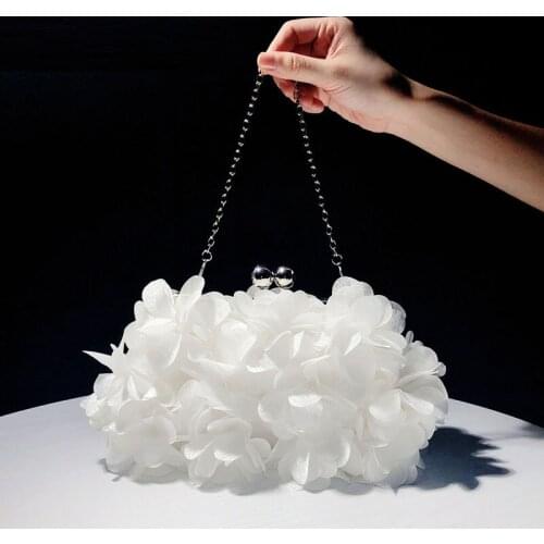 BENVICHED Ladies' nylon evening bag 2021 spring fashion women chain white single shoulder bag Full dress Dinner Bag handbag c441