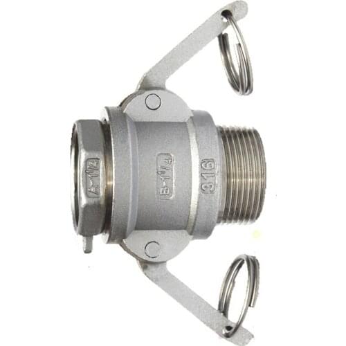 1-1/4" BSP Male x 1-1/4" BSP Female Thread 304 Stainless Steel B + A Type CamLock Fitting Pump Adapter Cam Groove Coupling