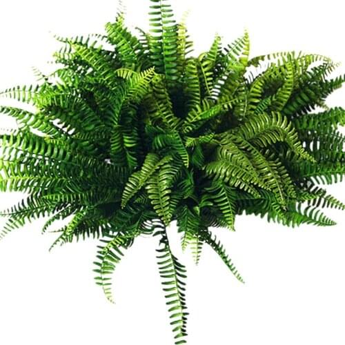 10Pcs Artificial Boston Fern Bush Silk Plant Hanging Fake Greenery Home Decor Retail