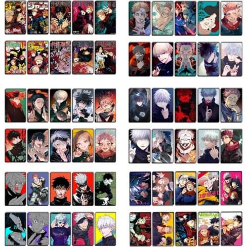 10Pcs/Set Anime Jujutsu Kaisen Figure Cosplay Stickers Suitable for Bus Card Bank Card Card Decoration