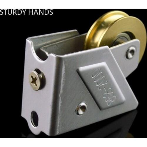 2pcs/lot Panning Cupboard Door Sliding Track Wheels Rollers Home Sliding Door Window Stainless Steel Pulley Furniture Hardware