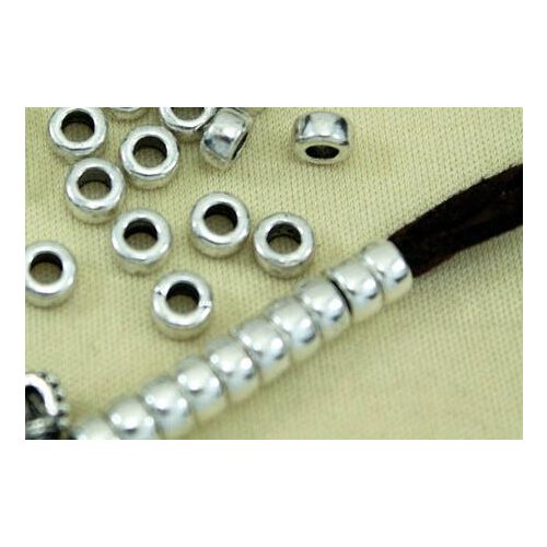 20pcs/1lot 5mm Tibetan Silver Wheel beads Antique Loose Bead Spacer Beads for DIY Jewelry Making bracelet Alloy accessories