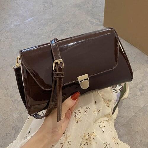 2021 Shoulder Underarm Bag Women Handbag PU Leather Adjustable Strap Shoulder Bag Bright Color Hand Bags Female Crossbody Pouch