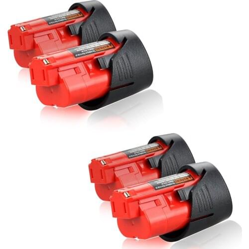 4pcs/lot 48-11-2401 Power Tool Battery For Milwaukee M12 12V 3000mAh Li-ion Rechargeable Spare Battery high quality
