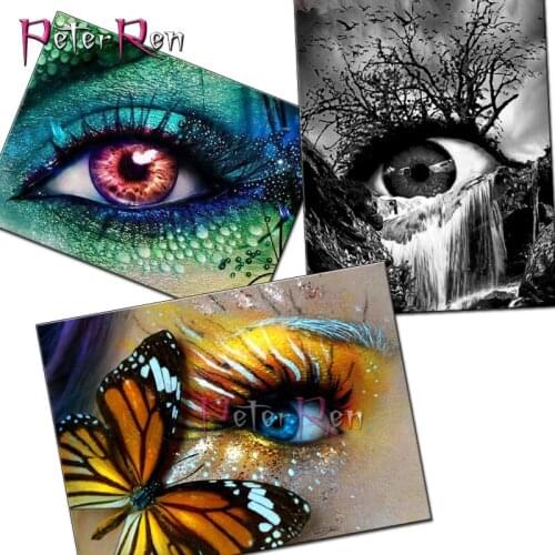 Butterfly eye Diamond Painting 5D Full Drill Home Decor DIY Diamond Embroidery Rhinestones Cross Stitch Colored eyes Mosaic art