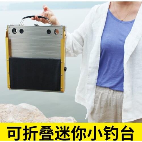 Aluminum fishing chair New ultra light mini fishing platform multi-function thick portable folding pocket fishing platform