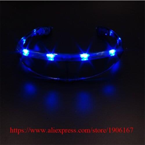 DHL Free Shipping Led Luminous Party Glasses Led Lighting Up Glasses Bright Light Festival Gift Led Flashing Stage Props 10PCS