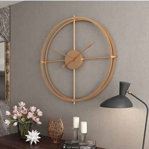 Double-walled square tube iron wall clock 3D simple retro design for home living room office Art wall decor wall watch
