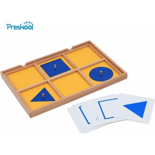 Baby Toy Montessori Six Case Cabinet Wood Geometric Demonstration Tray Early Childhood Education Preschool Brinquedos Juguetes