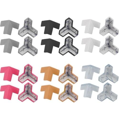 F3ME 4 Pcs/Set Table Desk Corner Guard Edge Anticollision Guards Soft Silicone Baby Safe Corner Protector for Newborn Infants