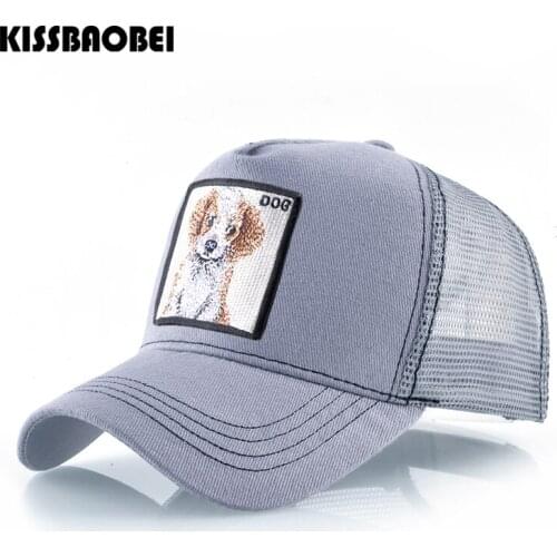 Animal Hip Hop Cap For Men Summer Baseball Caps Women Breathable Mesh Trucker Hat Unisex Cute Dog Snapback Hats chapeau femme