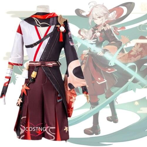 Game Genshin Impact Kaedehara Kazuha Cosplay Costume Handsome Printed Kimono Combat Uniform Activity Party Role Play Clothing