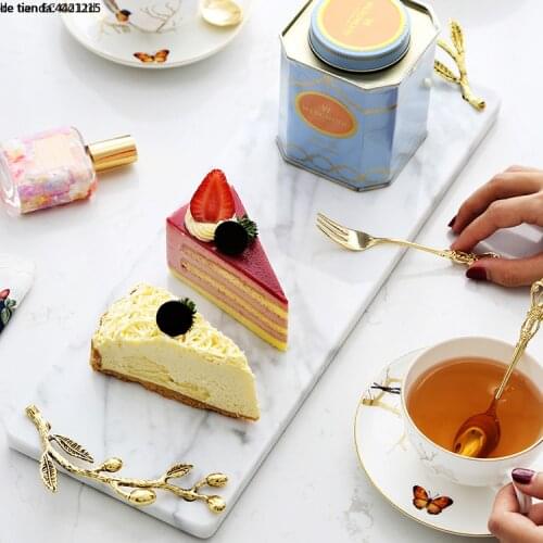 Creative European marble tray Nordic cake dessert dessert plate rectangular fruit plate trays