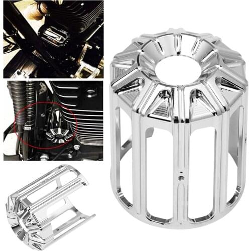 Motorcycle Oil Filter Cover Black Machine Oil Grid Billet Cafe Racer For Harley Sportster Dyna Touring Softail Fatboy Slim XL