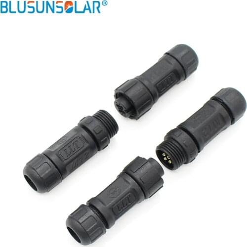 M12 IP67 2pin,3pin,4pins,5pin ,6pin 7pin field assembly Male connector female pin waterproof connector in lighting connectors