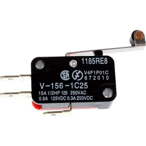 Mini Limit Switch Long Hinge Roller Lever Arm SPDT Snap Action LOT - Red and black