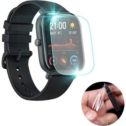 5pcs Soft TPU Clear Protective Film Guard For Xiaomi Huami Amazfit GTS / GTS 2 Sport Smart Watch Full Screen Protector Cover