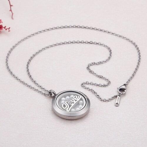 Minar Korean Style Gold Silver Color Titanium Steel Jewelry Set for Women Letter Love Pearl Pendant Necklace Earings Jewelry