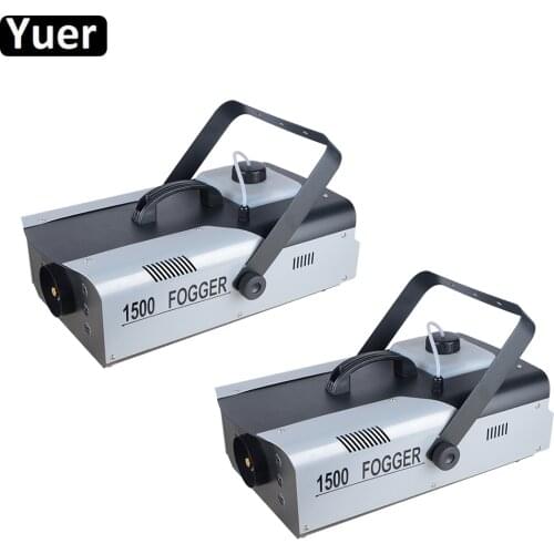 2Pcs/Lot Remote Control 1500W Fog Machine With RGB 3IN1 LED Smoke Machine Full Color Smoke Generator LED Stage Party Fogger