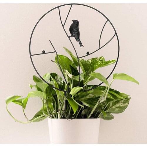Climbing Plant Garden Taid Retro Potted Plant With Round Rustproof Metal Bird Durable Climbing Plant Support Garden Tool 30/35cm