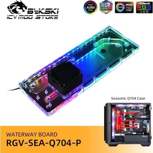 Bykski Waterway Board Reservoir Liquid Cooling System Water Tank Acrylic Tranperant for Thermaltake View 51 PC Case RGV-TT-V51-P