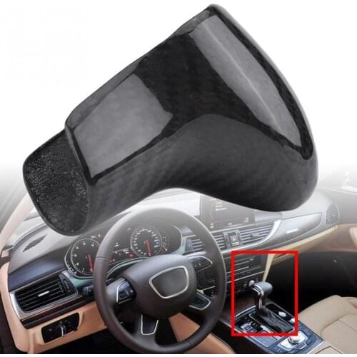 Carbon Fiber Gear Shift Knob Cover Trim Decorative Frame for Audi A4 A5 A6 A7 Q5 Q7 S6 S7 for Left Hand Drive Car