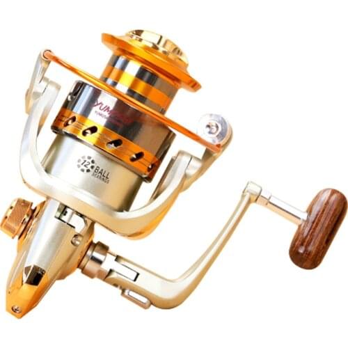 5.5:1 Gear Ratio All Metal Folding Rocker Metal Wire Cup Spinning Reel Pre-Loading Spinning Wheel Fishing Reel