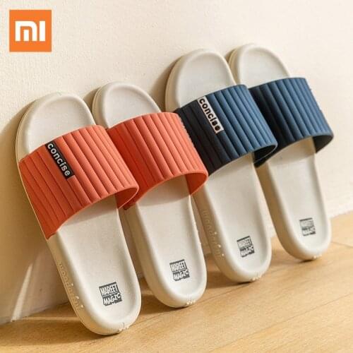 Xiaomi Summer Women Indoor Slippers Floor Flat Shoes Men Ladies Slipers Platform Sandals Bathroom Non-slip Couple Home Slides