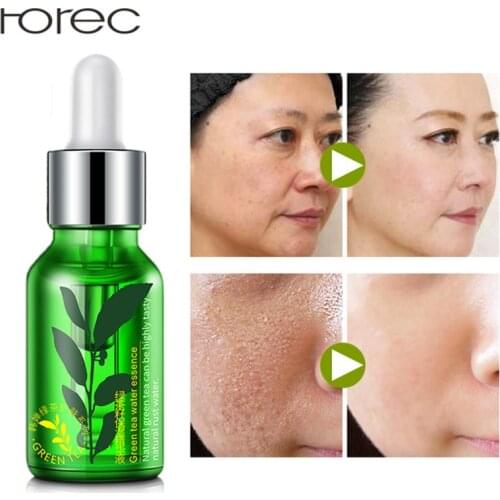 ROREC Green Tea Seed Hydrating Serum Skin Care Whitening Nourish Treatment Anti Wrinkle Anti Aging For Face Fine Lines Face 15ML