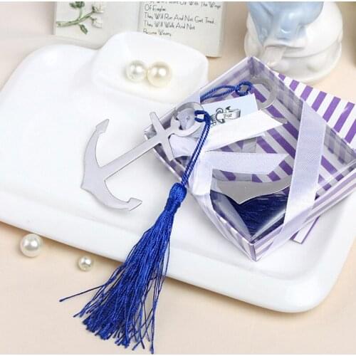 Wedding giveaways for guest nautical themed anchor bookmark party favor gifts 50 pcs/lot Free shipping