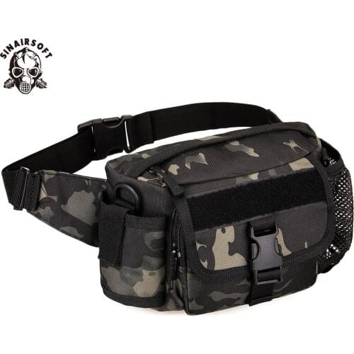SINAIRSOFT Tactical Molle Bag Nylon Waterproof Waist Bag Outdoor Climbing Camping Hiking Fishing Sports Hunting Kettle Bags Belt