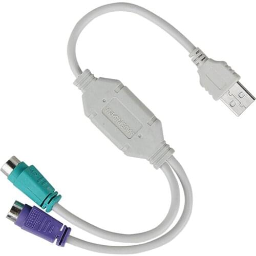 USB To PS/2 Keyboard Mouse Adapter USB Male To PS Female USB Male To Round Port Keyboard Mouse Cable Converter Adapter